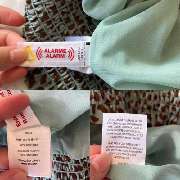 Laura Petites Teal Animal Print Metallic Short Sleeve Blouse 8 - Picture 11 of 15